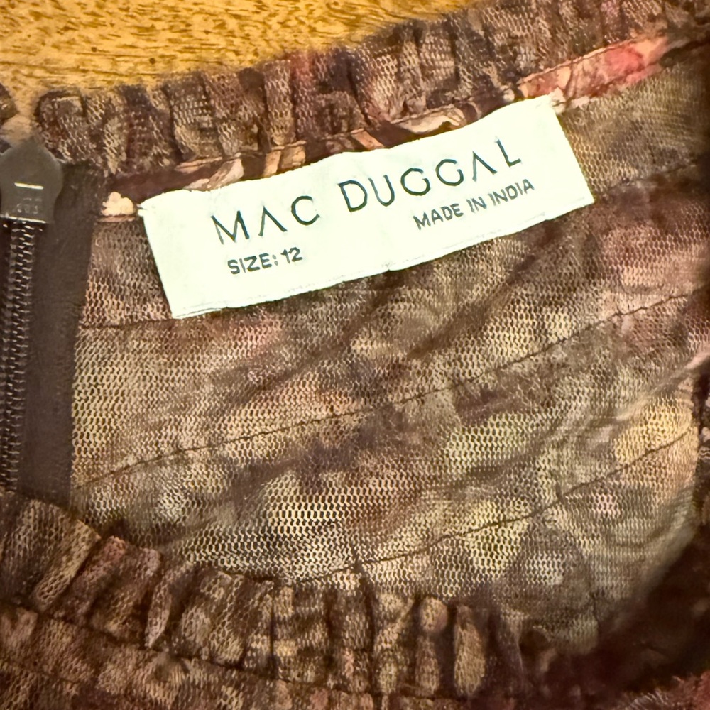 MAC DUGGAL women’s  Ruffled Tiered A-Line Evening Gown 8042 - Picture 10 of 13